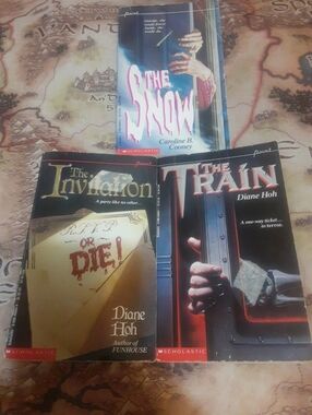 Teen Horror Book Lot Snow Caroline Cooney, Train,Invitation Diane Hoh